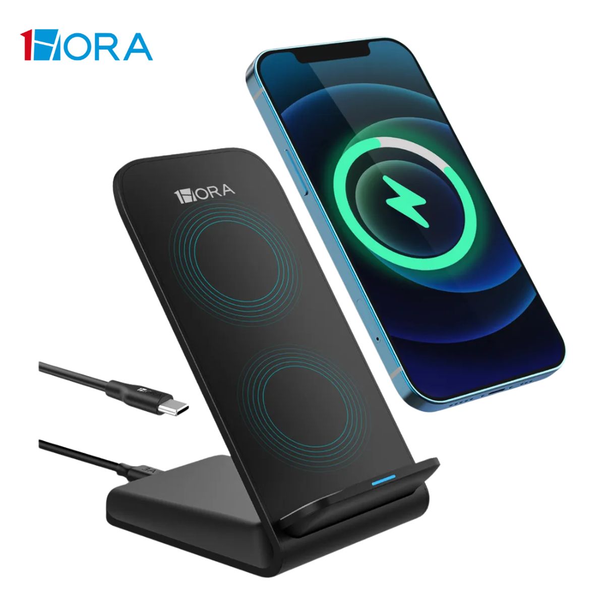 SEISA - Base Cargador Inalambrico Magnético 15W 1HORA  Soporte Celular para Iphone Samsung Honor Oppo Xiaomi