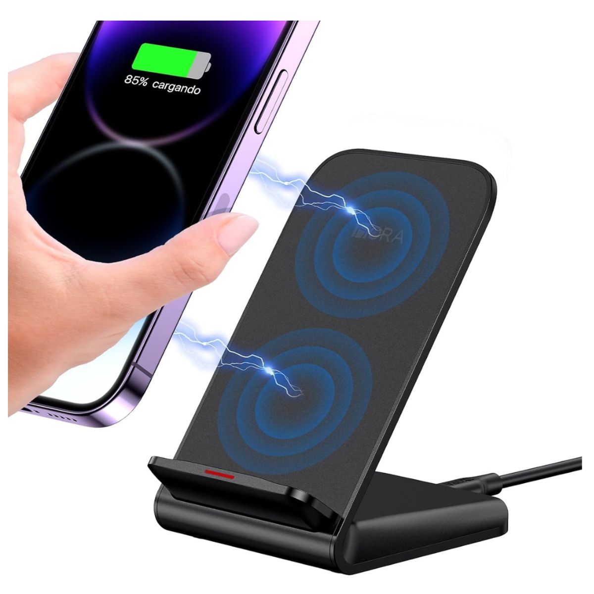 SEISA - Base Cargador Inalambrico Magnético 15W 1HORA  Soporte Celular para Iphone Samsung Honor Oppo Xiaomi
