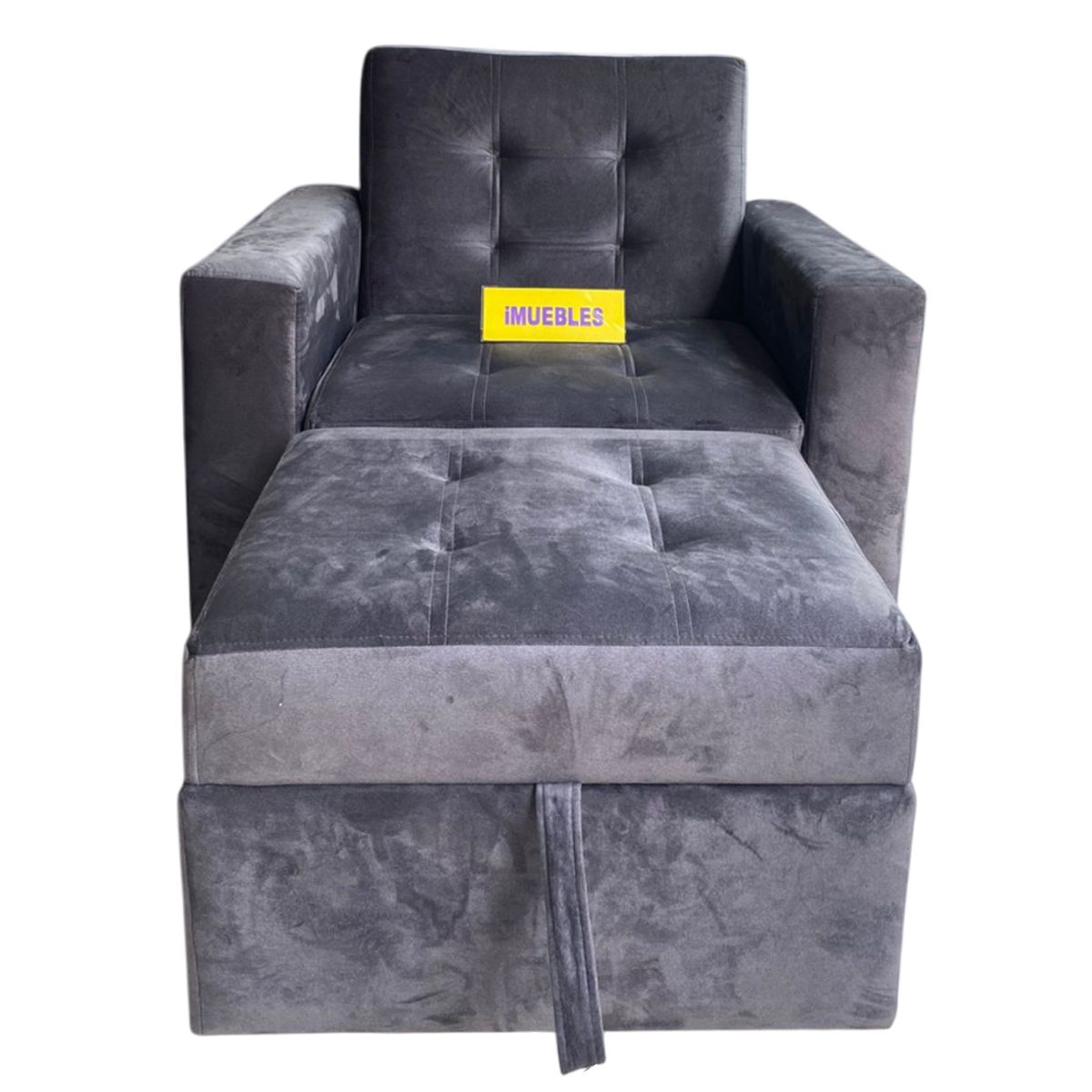 TEMEL - Sofá Cama Gris Oscuro 1 Plaza - iMUEBLES