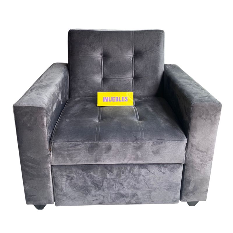 TEMEL - Sofá Cama Gris Oscuro 1 Plaza - iMUEBLES