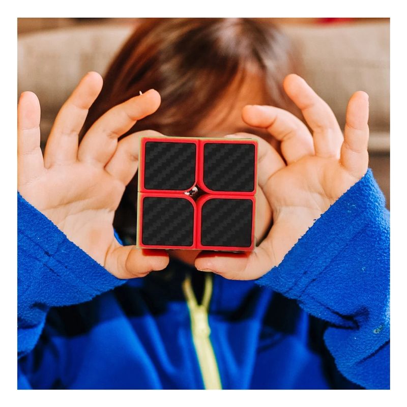 GENERICO - Pack4 Cubo Cuadrado de 2x2 Negro Y+Banderitas Adhesivas