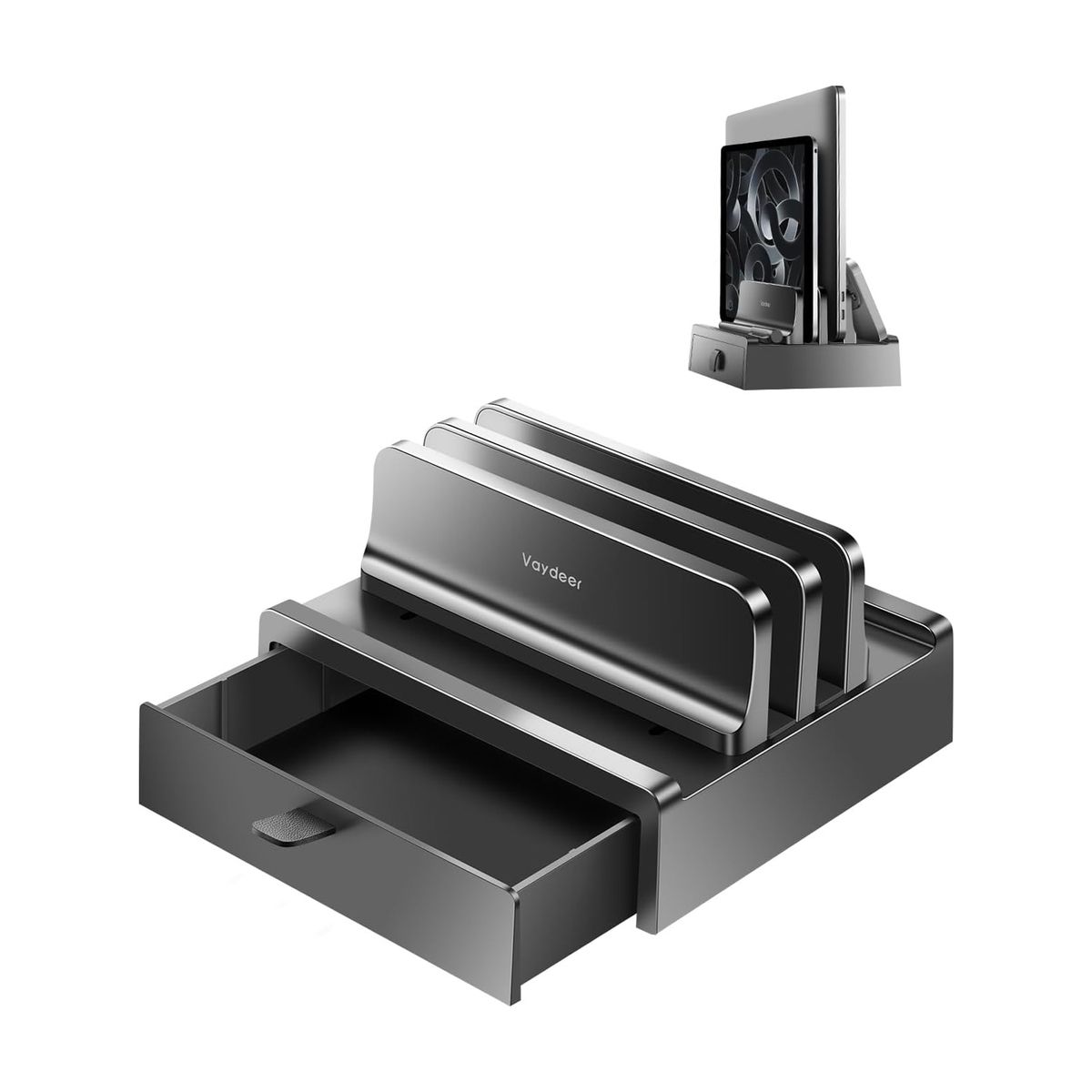 VAYDEER - Soporte Vertical Vaydeer para Laptop Tablet Celular Con Cajón SZ2S151