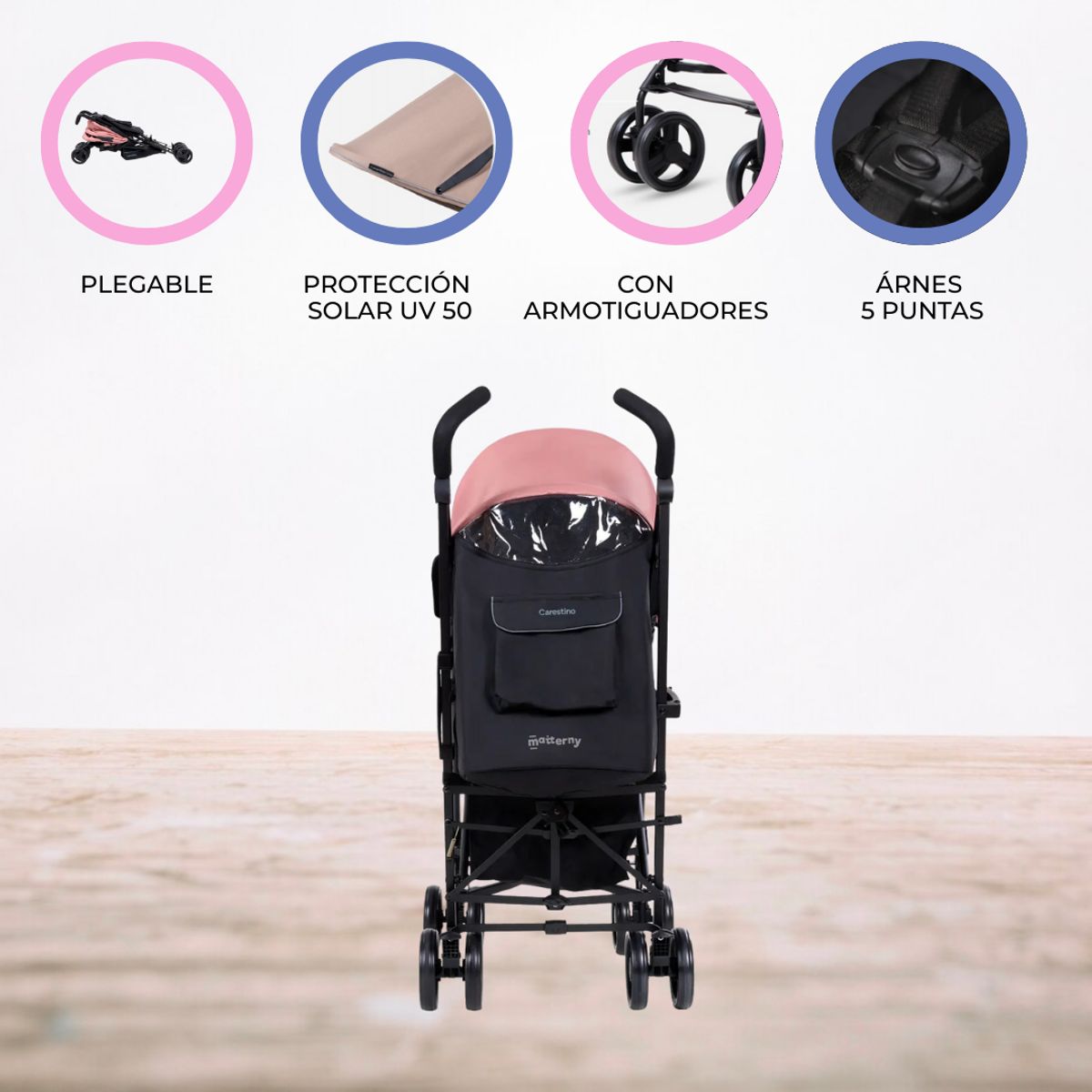 CARESTINO - Coche «CAPRI V2» Rosa viejo