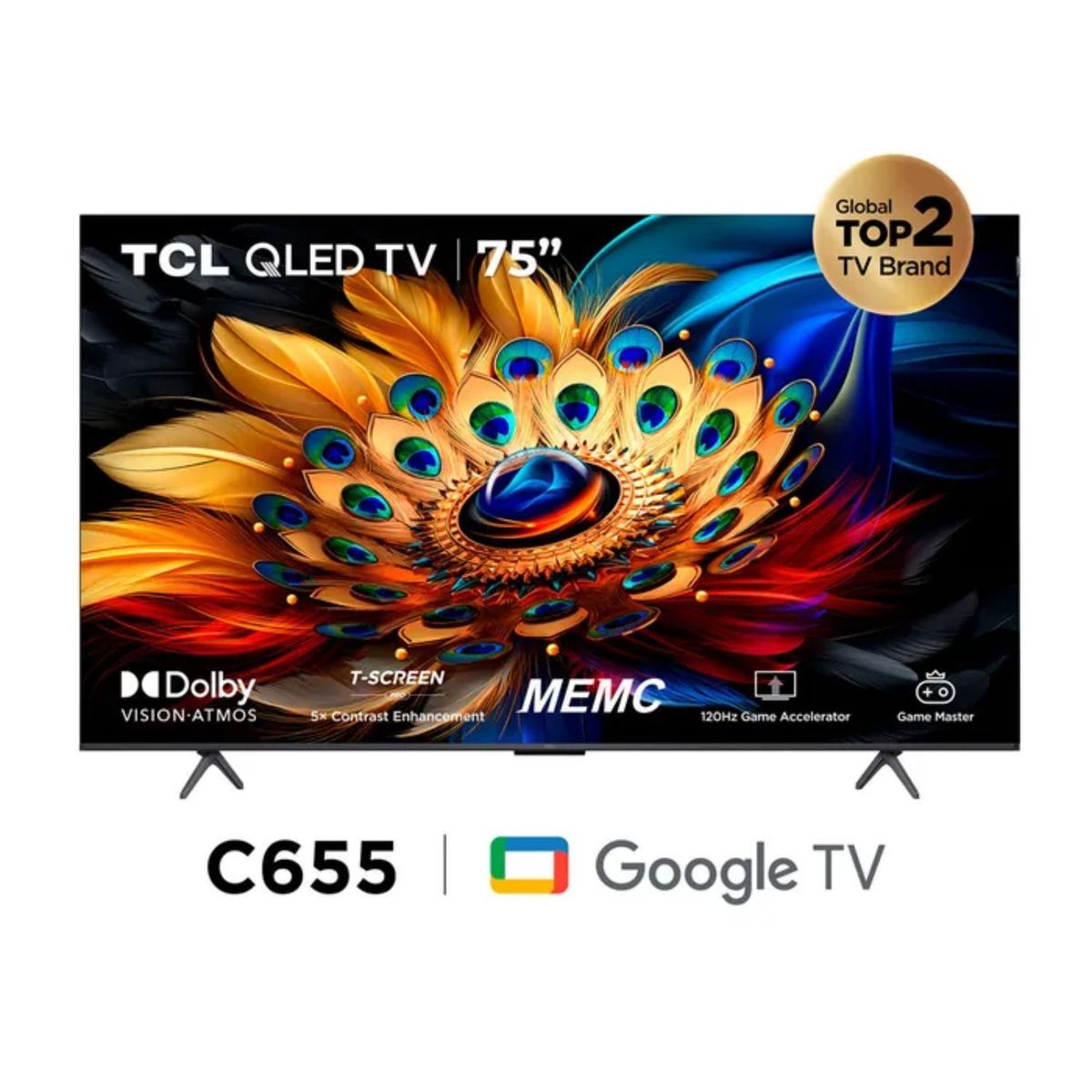 TCL - Televisor TCL  75C655 Advanced 4K QLED TV 120 HZ GOOGLE TV