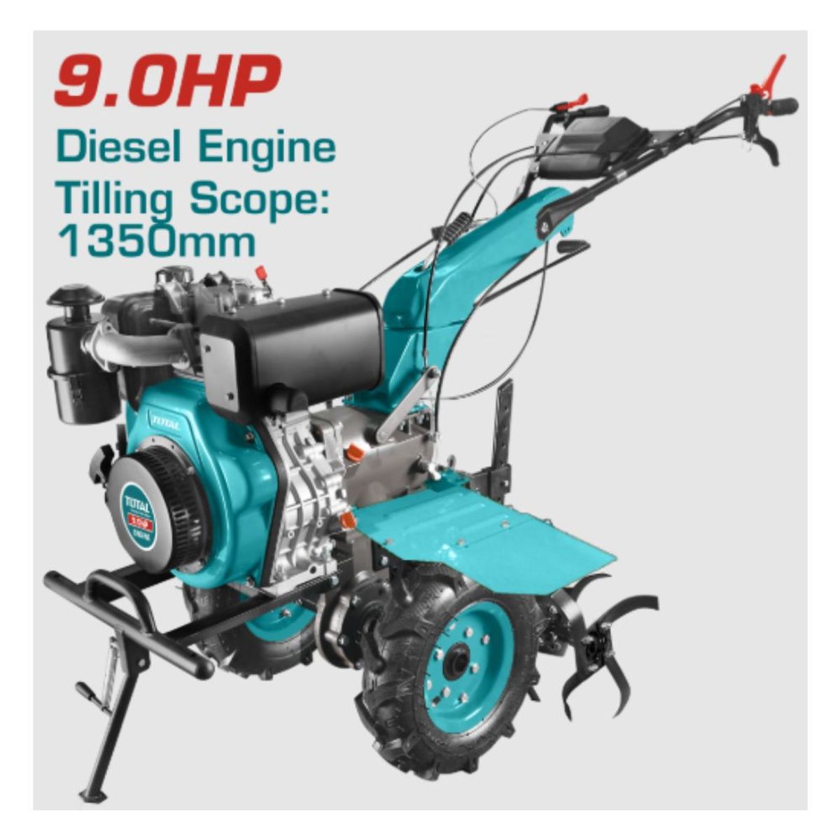 TOTAL TOOLS - Motocultor Diesel 9HP Profundidad 300MM Industrial Total
