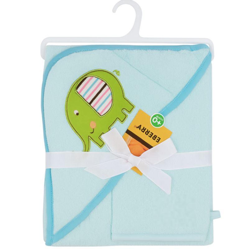 GENERICO - Toalla Para Bebés Con Capucha Diseño Elefante Verde