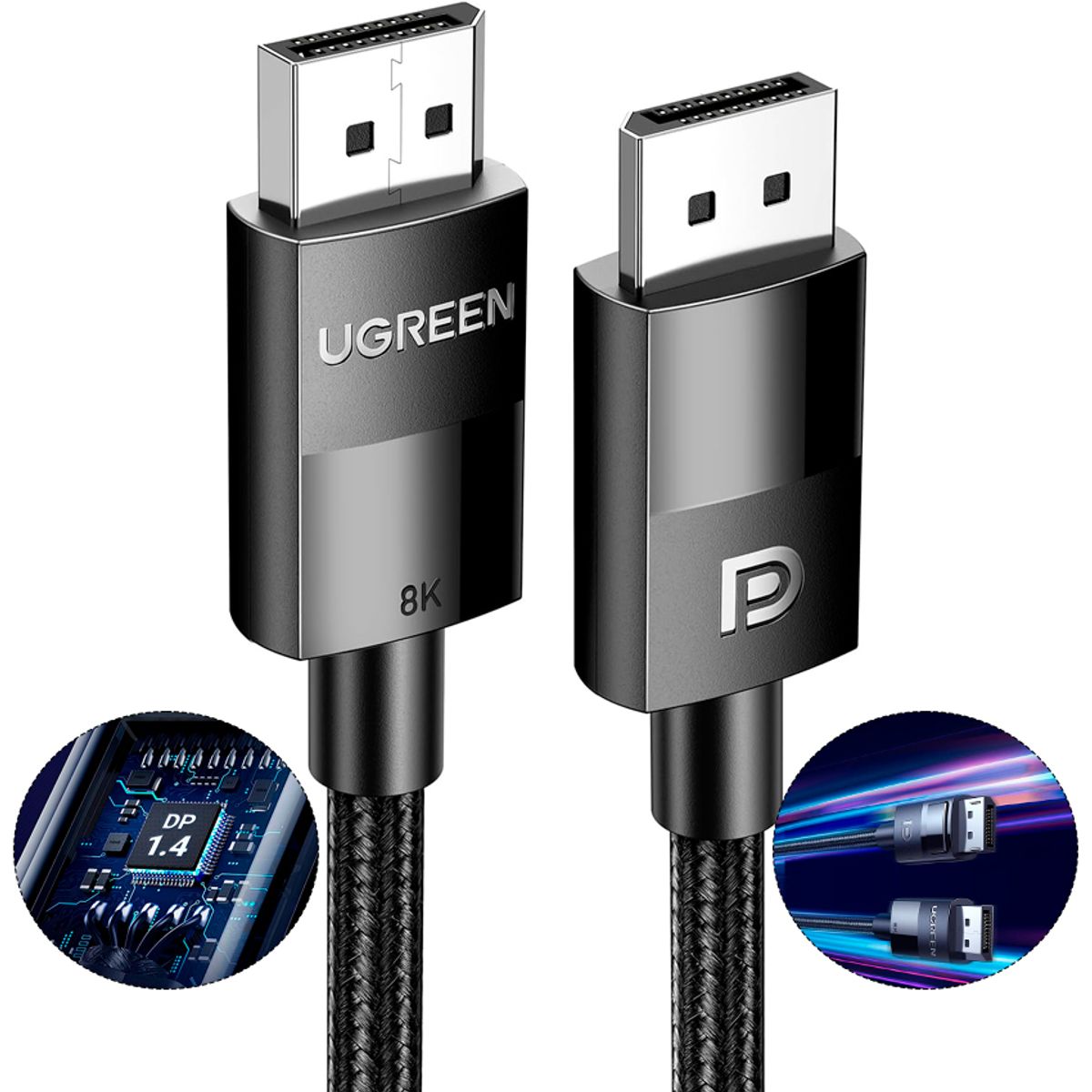 UGREEN - Cable DisplayPort 1.4 DP114 3m 8K 60Hz Macho a Macho
