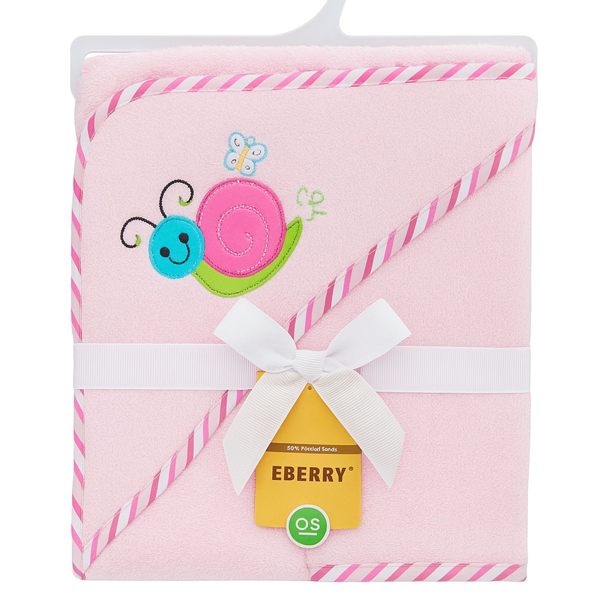 GENERICO - Toalla Para Bebés Con Capucha Caracol Rosita