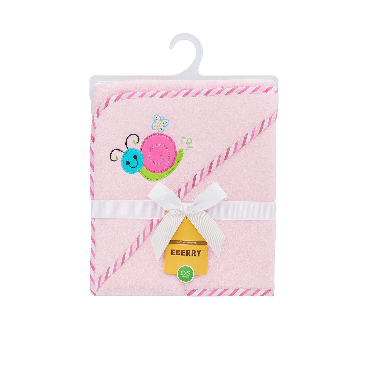 GENERICO - Toalla Para Bebés Con Capucha Caracol Rosita