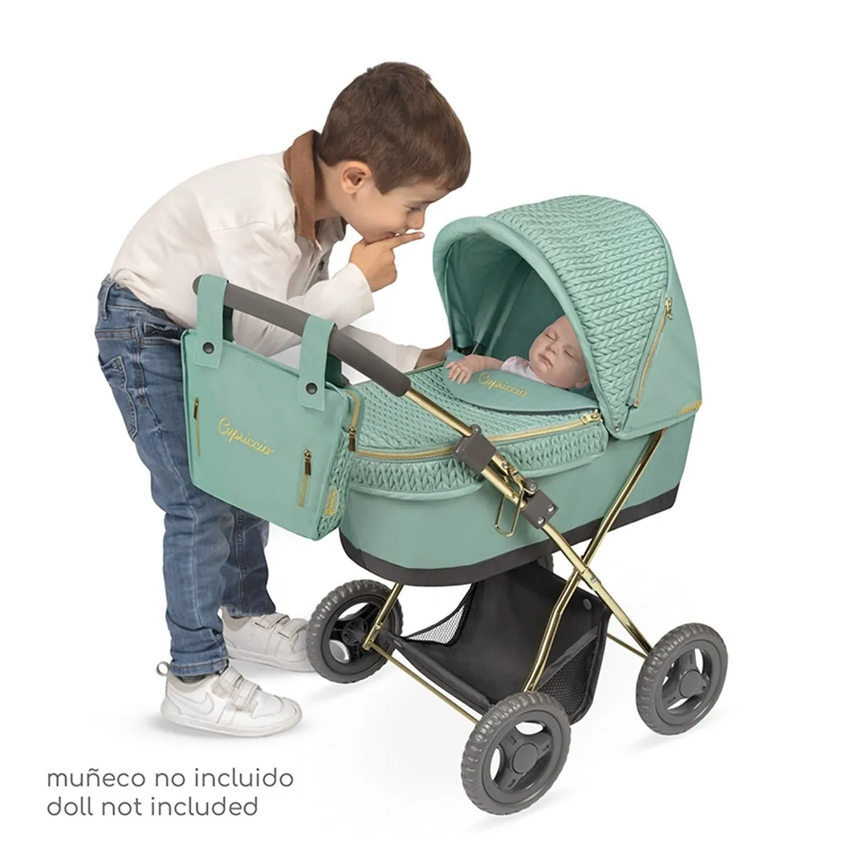 DECUEVAS TOYS - Coche de Muñecas Reborn con Sombrilla Capriccio