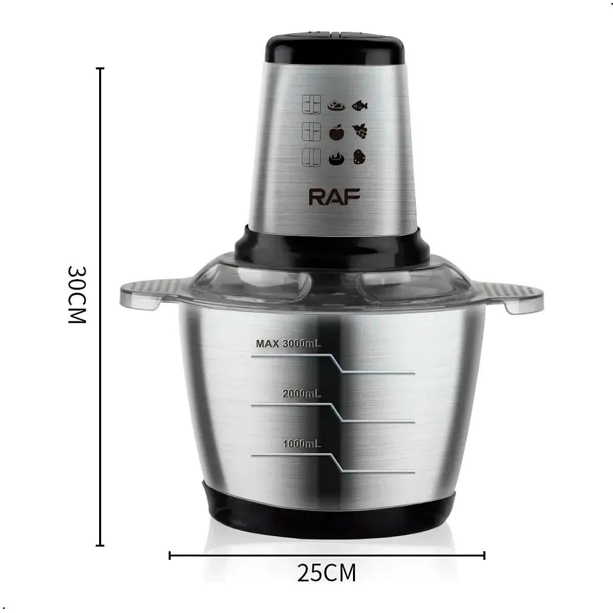 RAFF - Picadora De Alimentos Raf R.7031 Procesadora 3 Litros 1000w