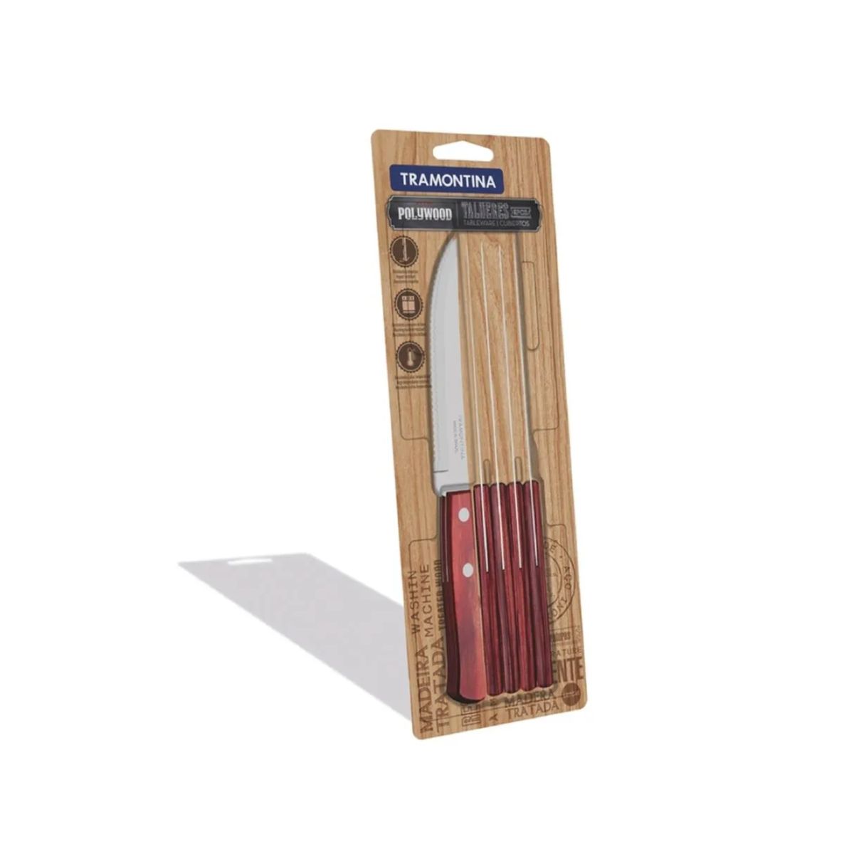 TRAMONTINA - Jgo Cuchillos X6 ParaAsado Pollywood - Tramontina