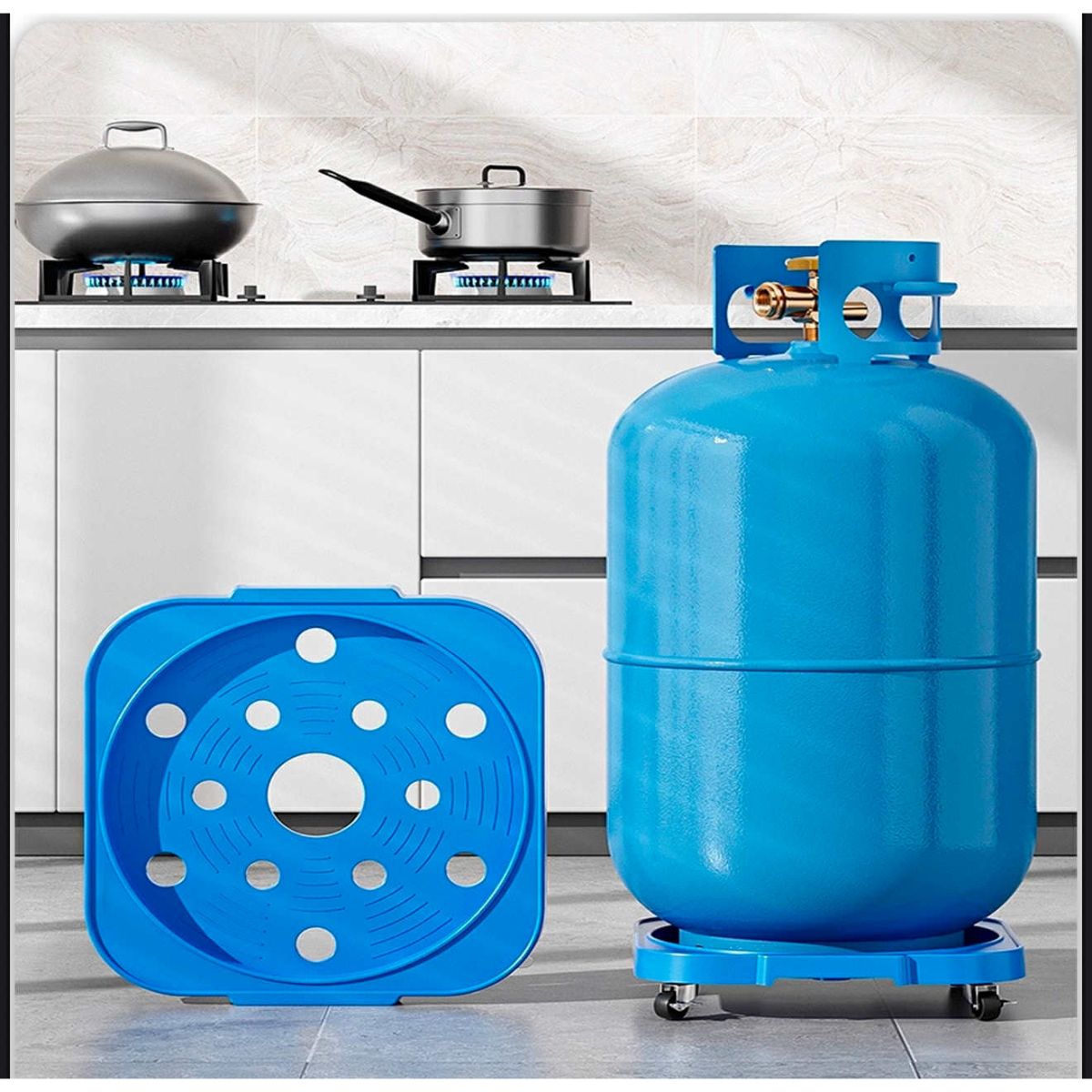 GENERICO - Soporte Base Con Ruedas Multifuncional Para Bidón De Agua o Gas