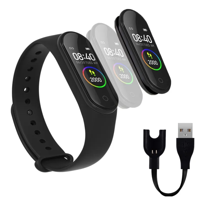 GENERICO - Pulsera deportiva M4 Smartband reloj Monitor ritmo cardíaco rastrea