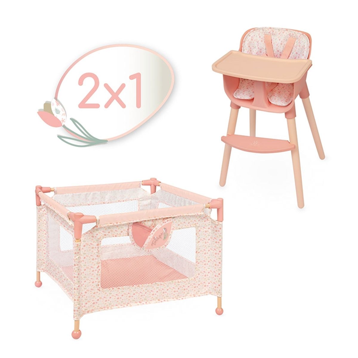 DECUEVAS TOYS - Set 2 x 1 Silla y Corral para Muñecas Reborn