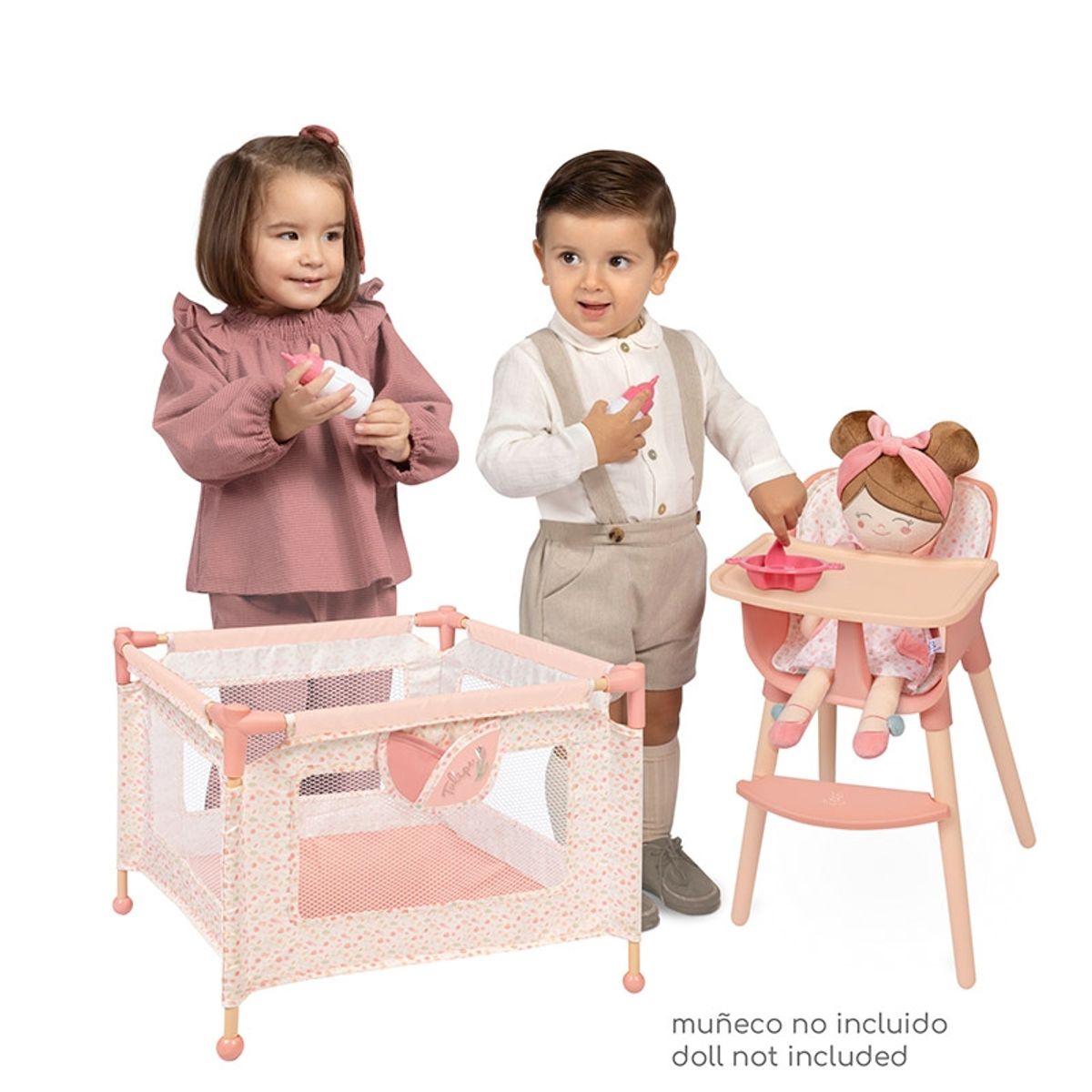 DECUEVAS TOYS - Set 2 x 1 Silla y Corral para Muñecas Reborn