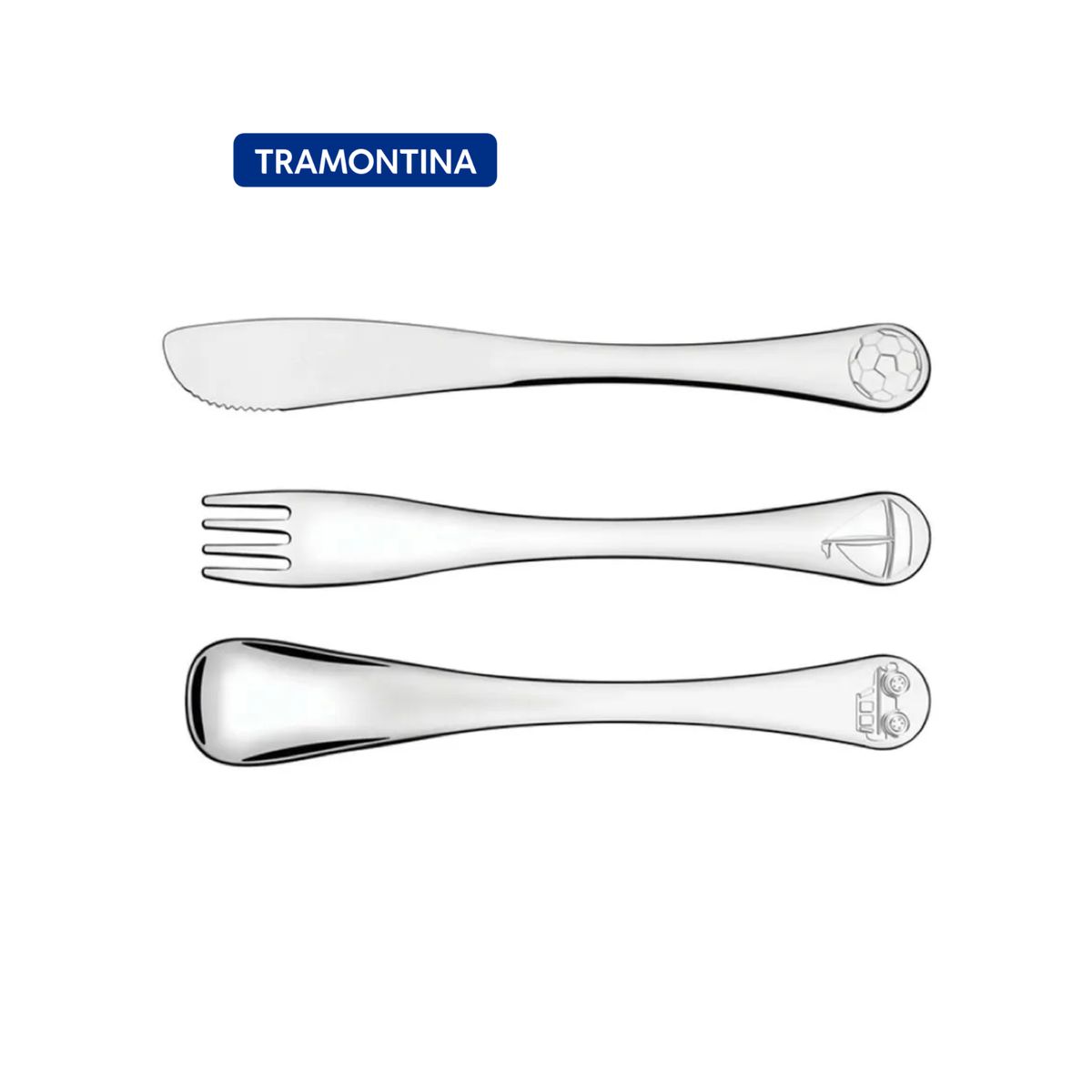 TRAMONTINA - Jgo De Cubiertos Para Niños X3 PcPza - Tramontina