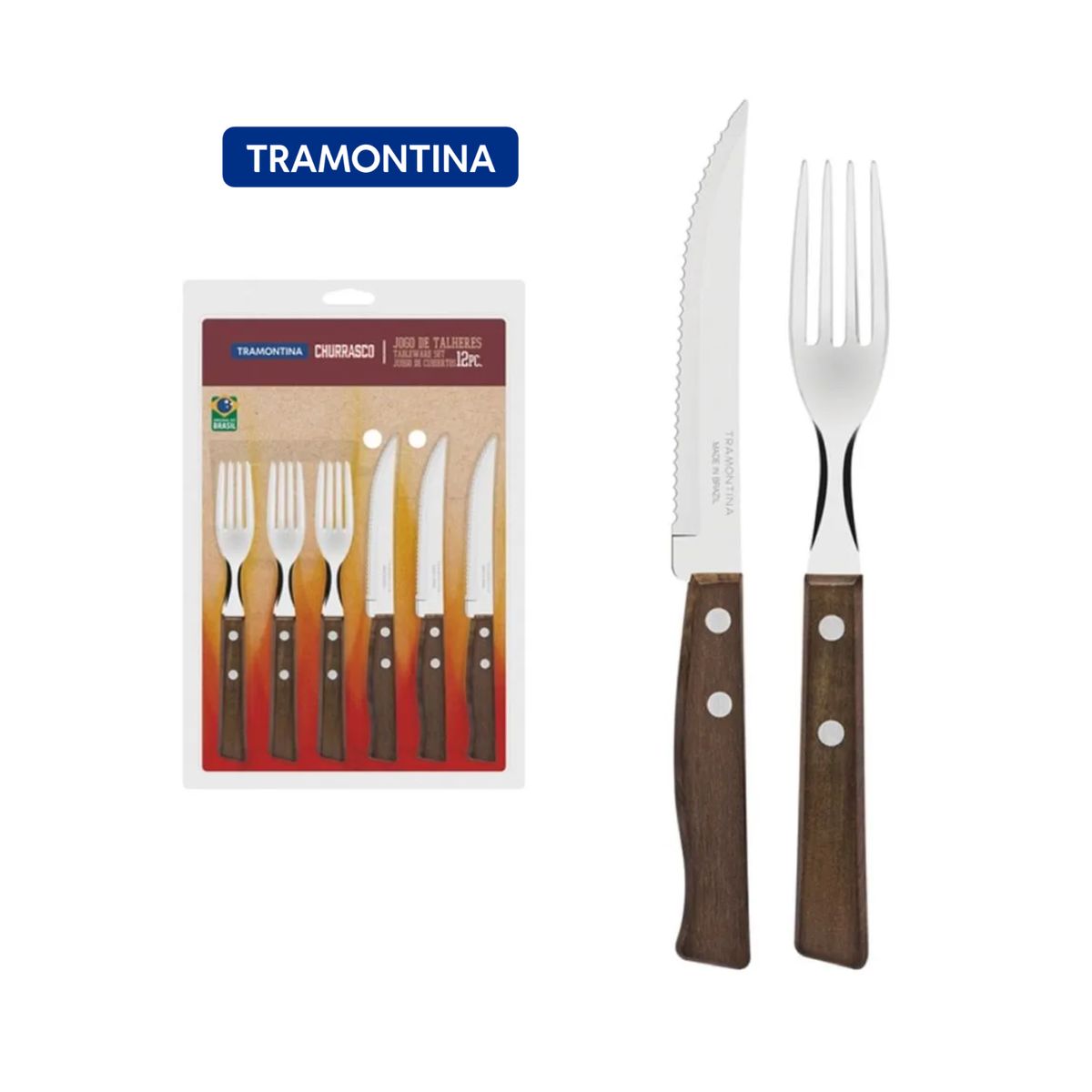 TRAMONTINA - Jgo De Cubiertos X12Pz Tradicional - Tramontina