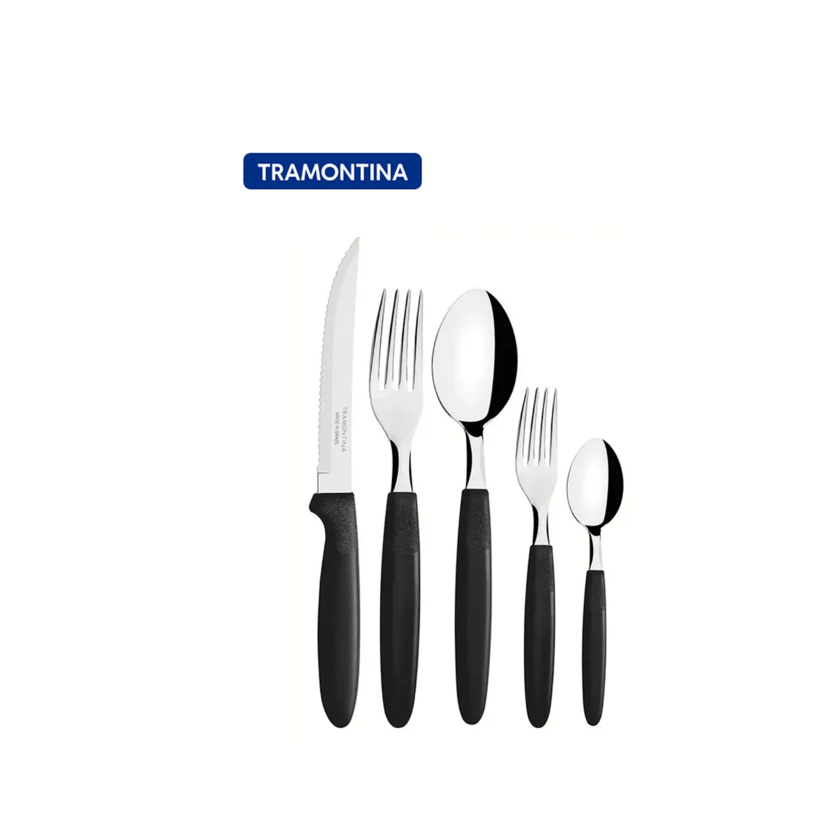 TRAMONTINA - Jgo De Cubiertos X30 Pzas Ipanema Negro TRAMONTINA