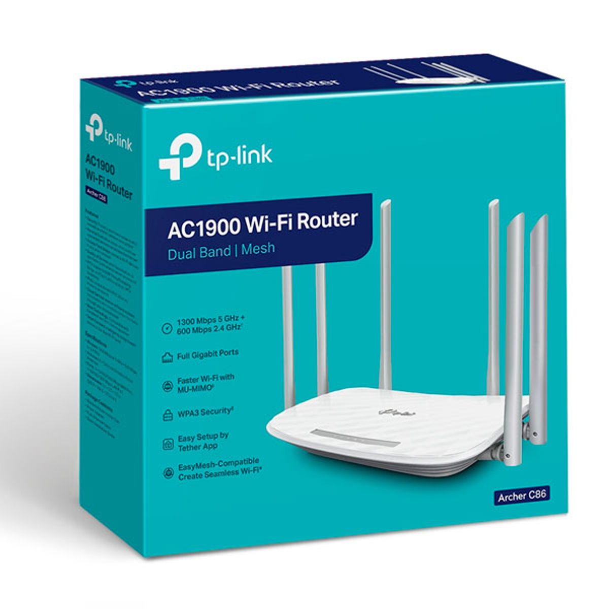 TP LINK - Router TP-LINK Archer C86 AC1900 Doble Banda Inalambrico