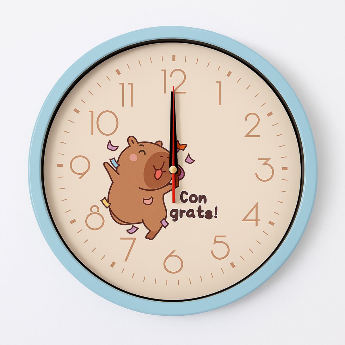 INSPIRA - Reloj de Pared Diseños Capibara Kawaii