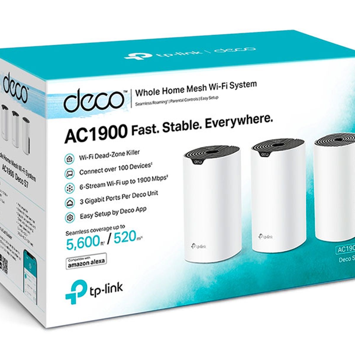 TP LINK - Router TP-Link Deco S7-3 Mesh Inteligente Doble Banda AC1900 Kit-3