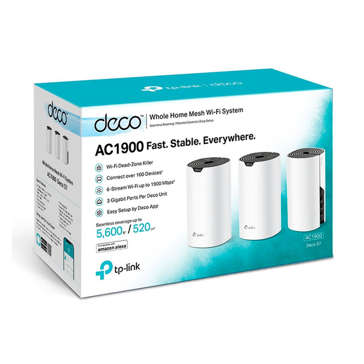 TP LINK - Router TP-Link Deco S7-3 Mesh Inteligente Doble Banda AC1900 Kit-3