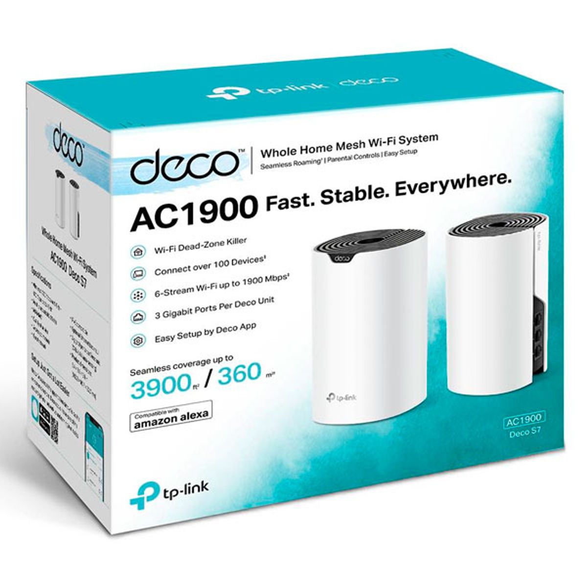 TP LINK - Router TP-Link Deco S7-2 Mesh Inteligente Ddoble Banda AC1900 KIT-2