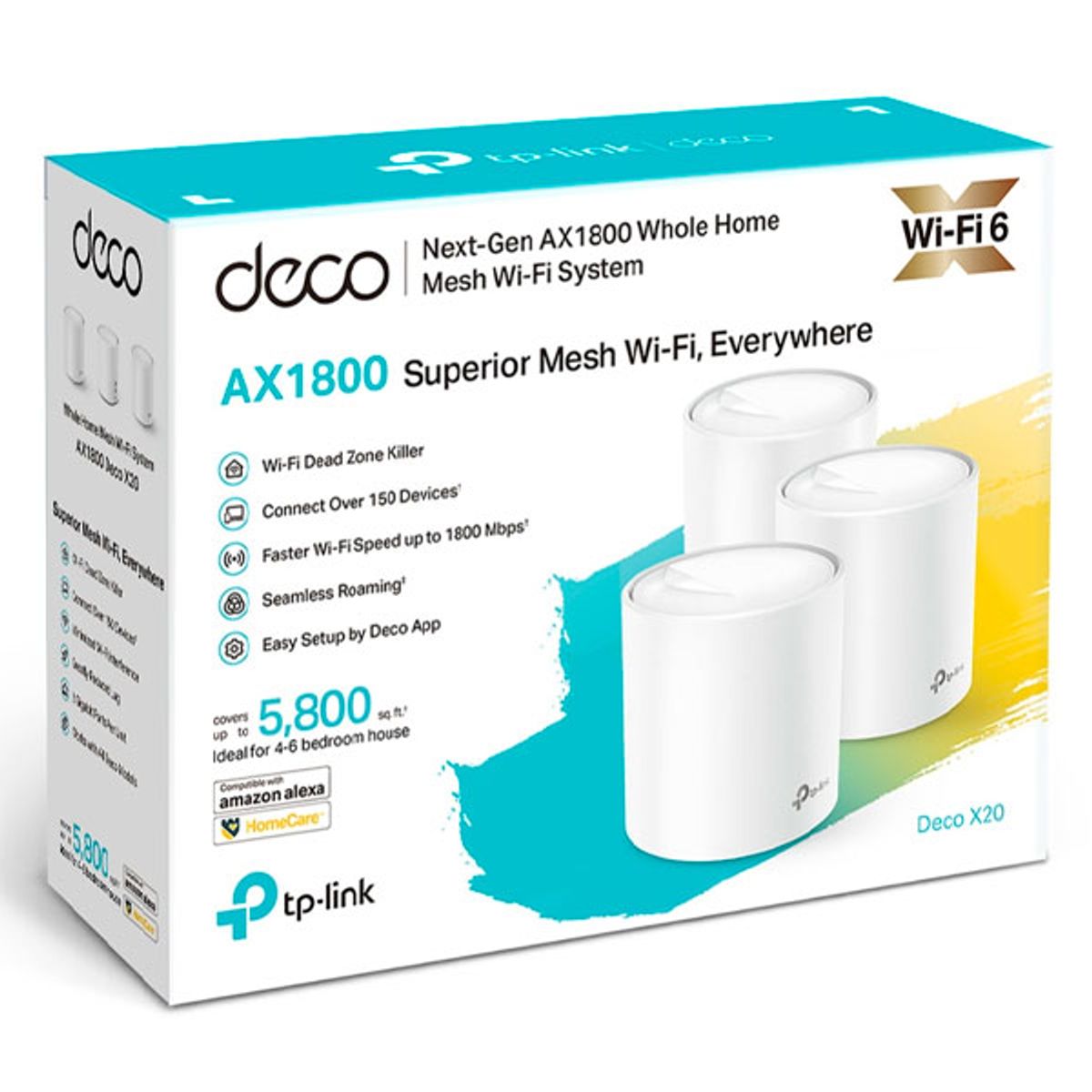 TP LINK - Router TP-Link Mesh Deco X20-3 WI-FI 6 AX1800 (Paquete De 3)