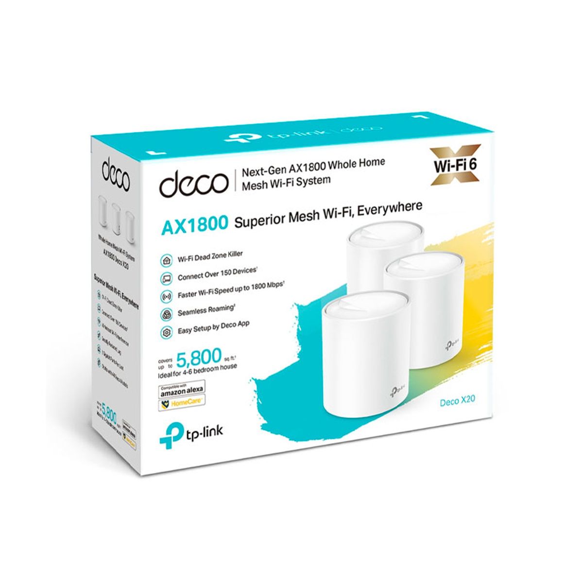 TP LINK - Router TP-Link Mesh Deco X20-3 WI-FI 6 AX1800 (Paquete De 3)