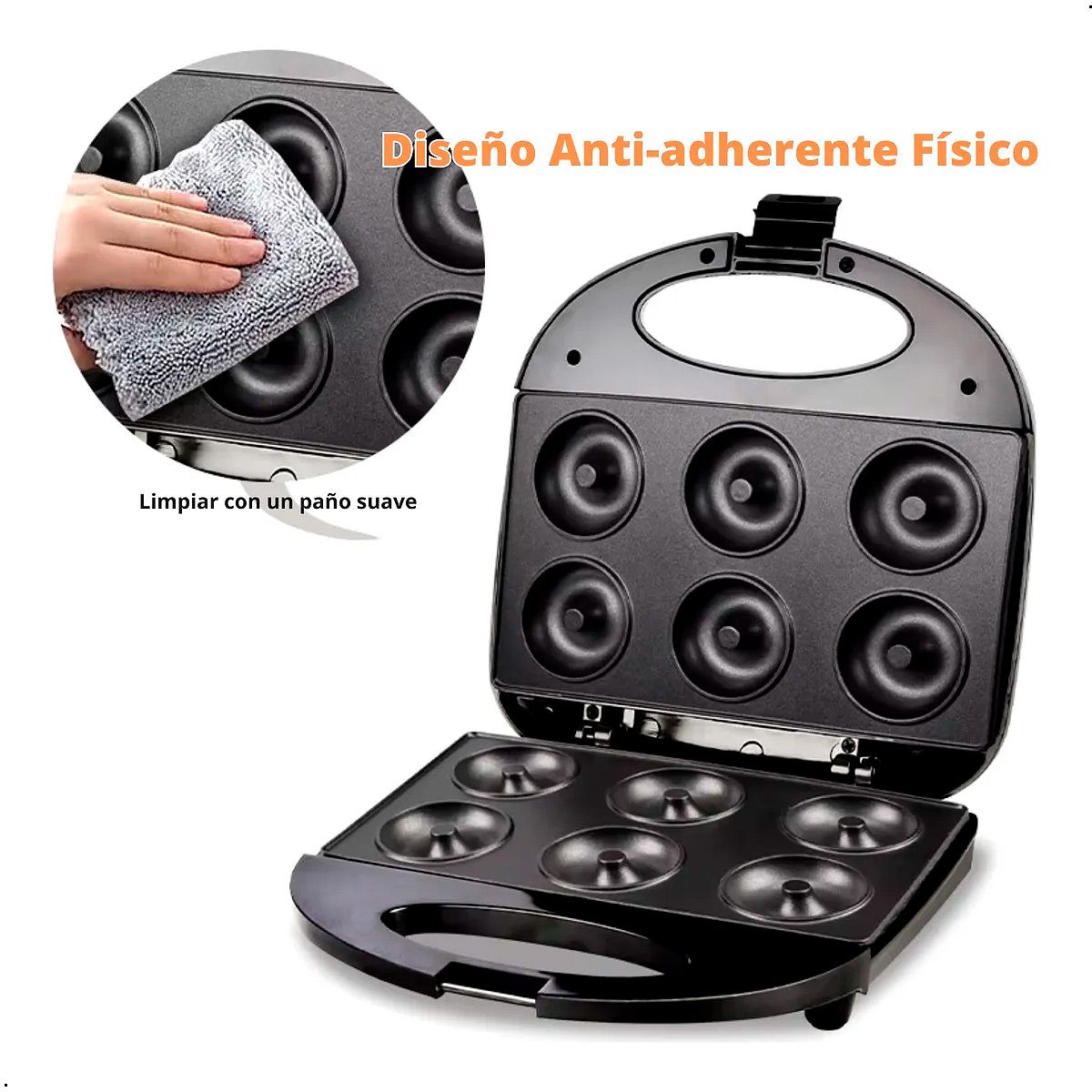 RAFF - Máquina Mini Donas Antiadherente Raf R.247 850w 6 Donas