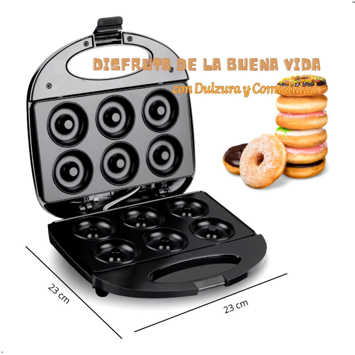 RAFF - Máquina Raf R247 Para Rosquilla Mini Donas Antiadherente 6 Donas