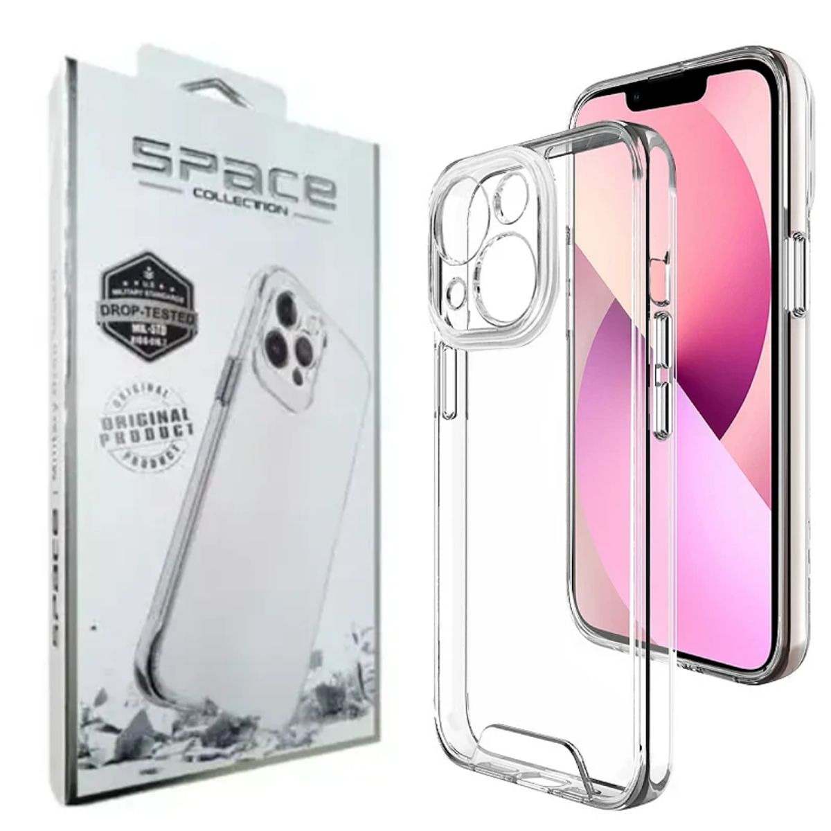 SPACE - CASE SPACE PARA IPHONE 14 TRANSPARENTE