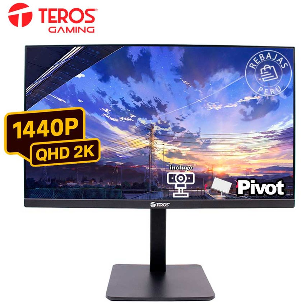 TEROS - Monitor TEROS TE-2416CS 238 QHD IPS 100Hz con Cámara y Audio