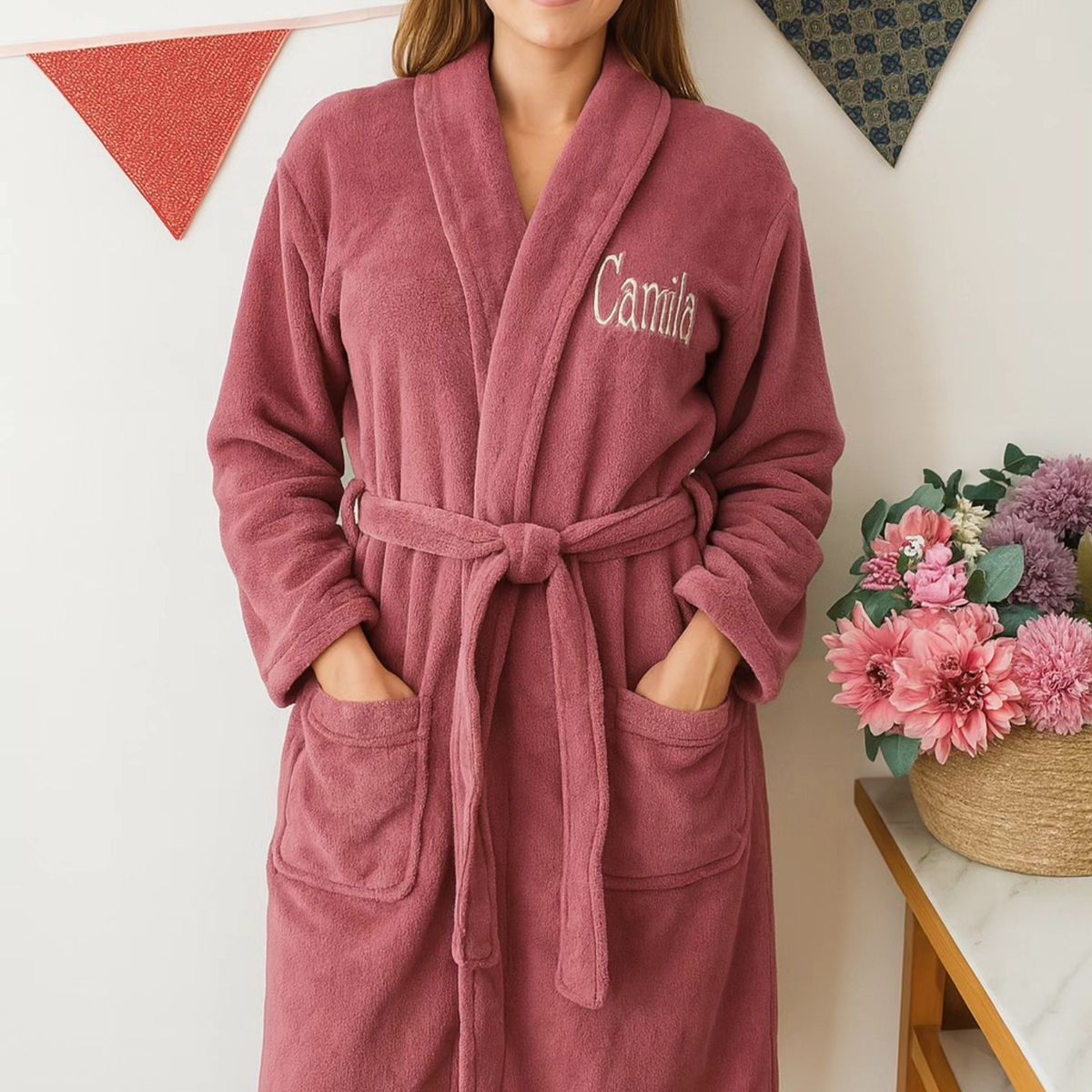 M - Bata Polar Abrigadora Invierno Chicha Mujer Cicciobello