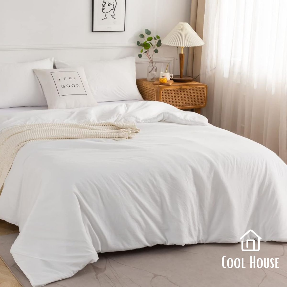 GENERICO - Kit de edredón Cool House Evangelina antialérgico