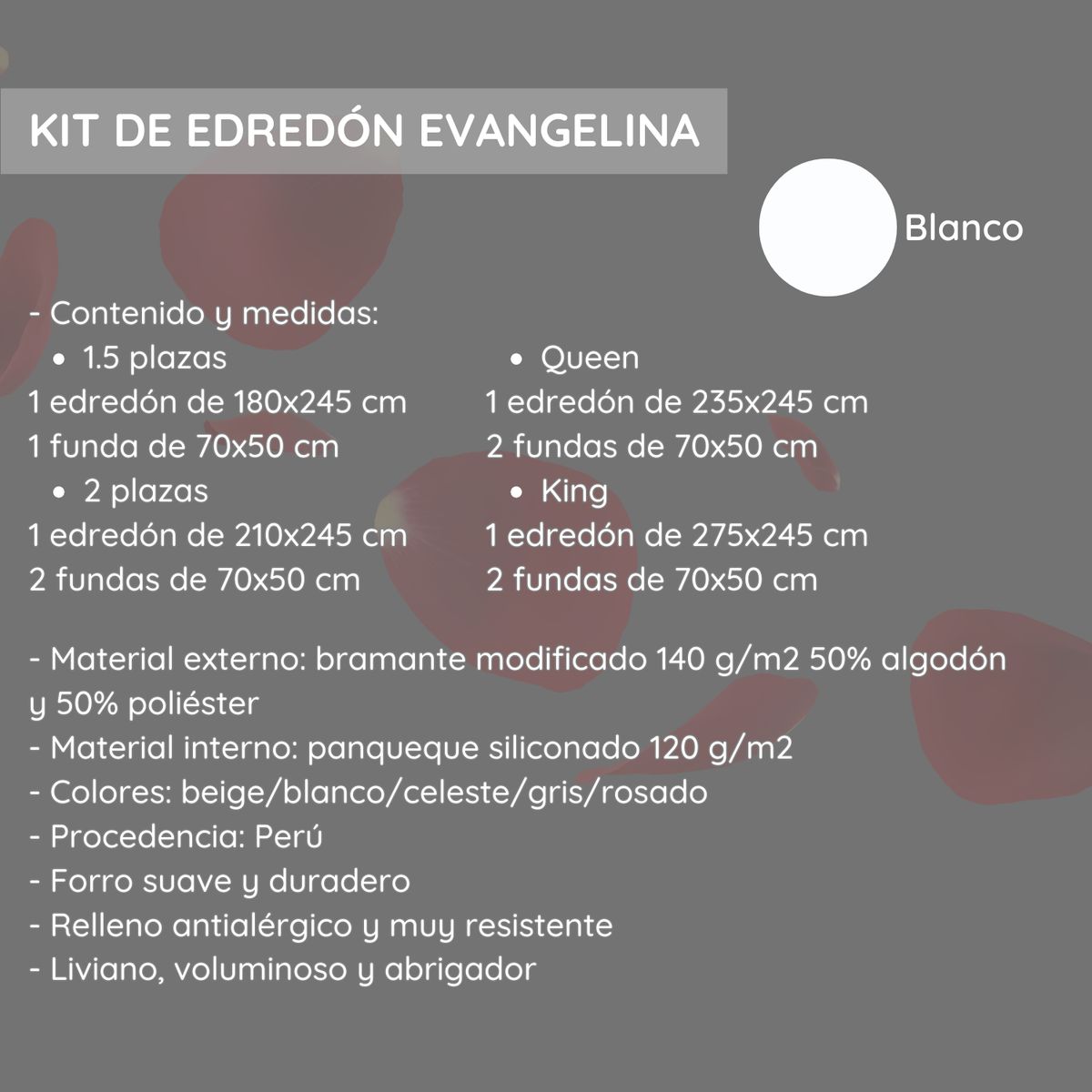 GENERICO - Kit de edredón Cool House Evangelina antialérgico