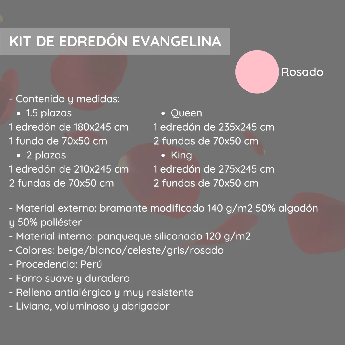 GENERICO - Kit de edredón Cool House Evangelina antialérgico