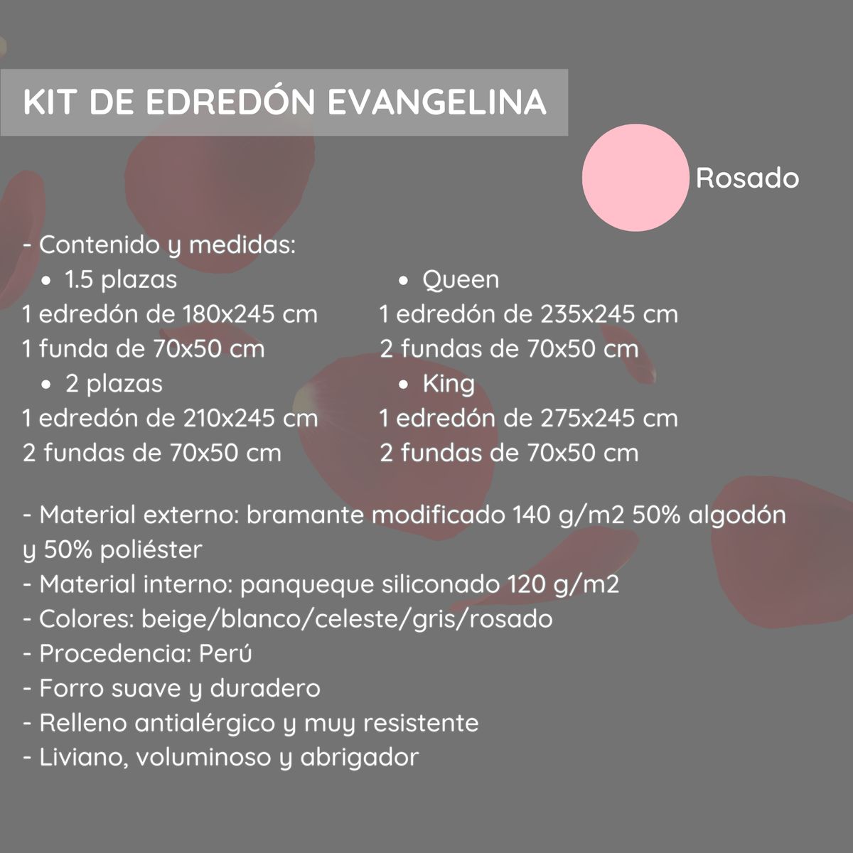 GENERICO - Kit de edredón Cool House Evangelina antialérgico