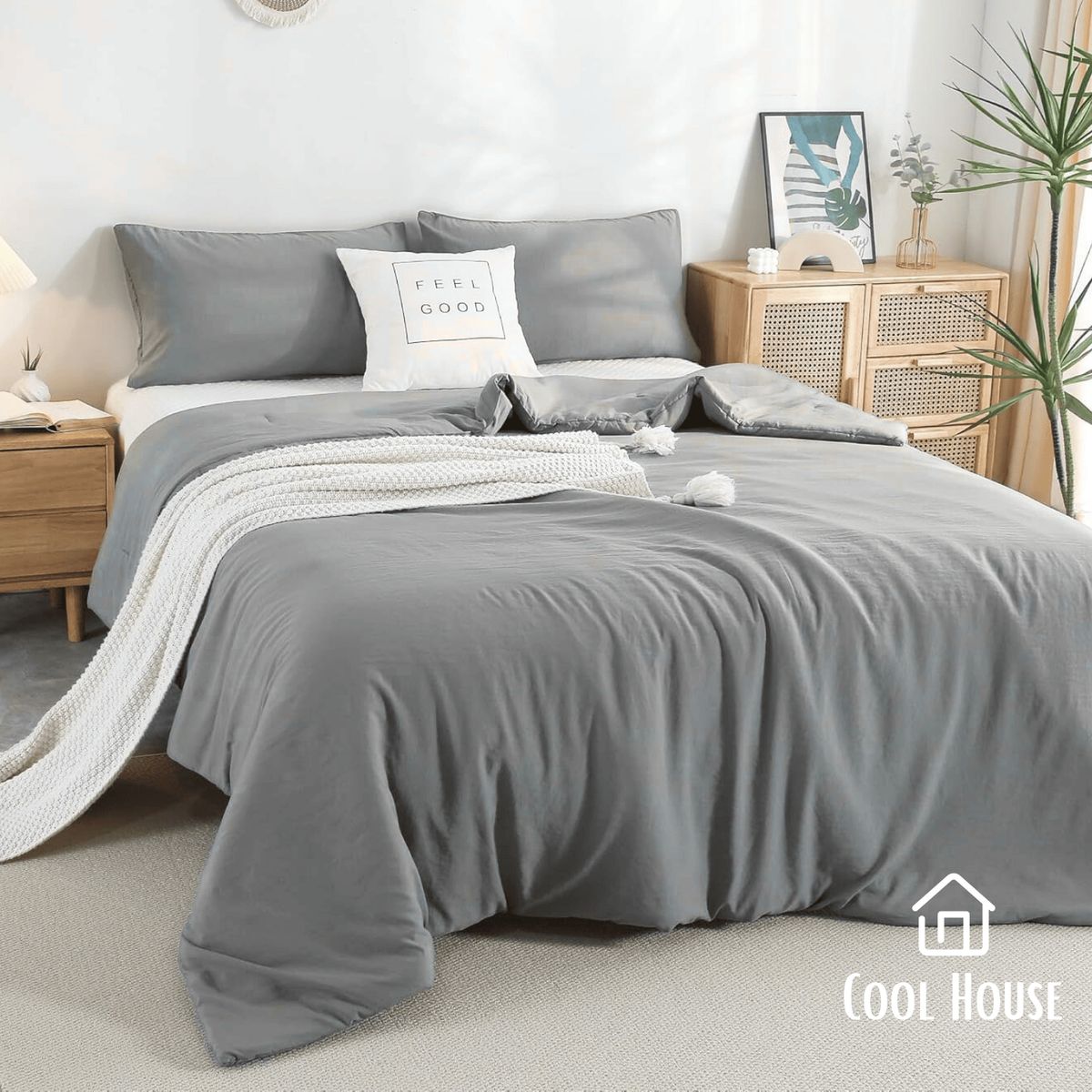 GENERICO - Kit de edredón Cool House Evangelina antialérgico