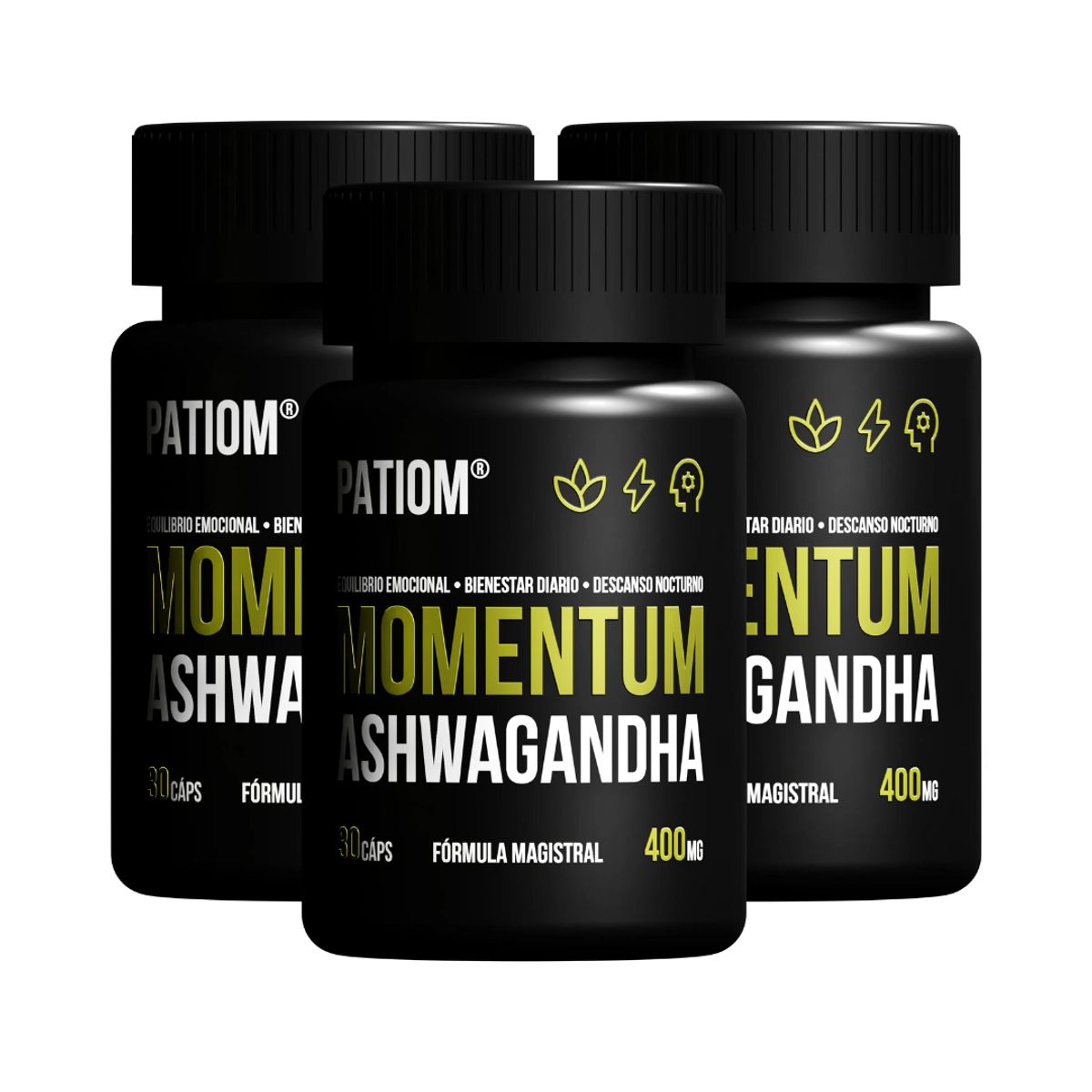 GENERICO - Ashwagandha Momentum 400 mg Patiom Pack 3x2
