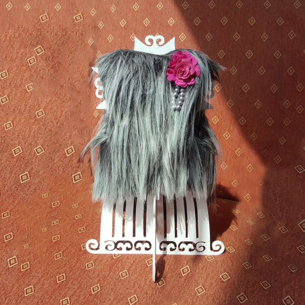 GENERICO - ABRIGO PELO LARGO MASCOTA PERRO GATO COLOR GRIS TALLA XXS