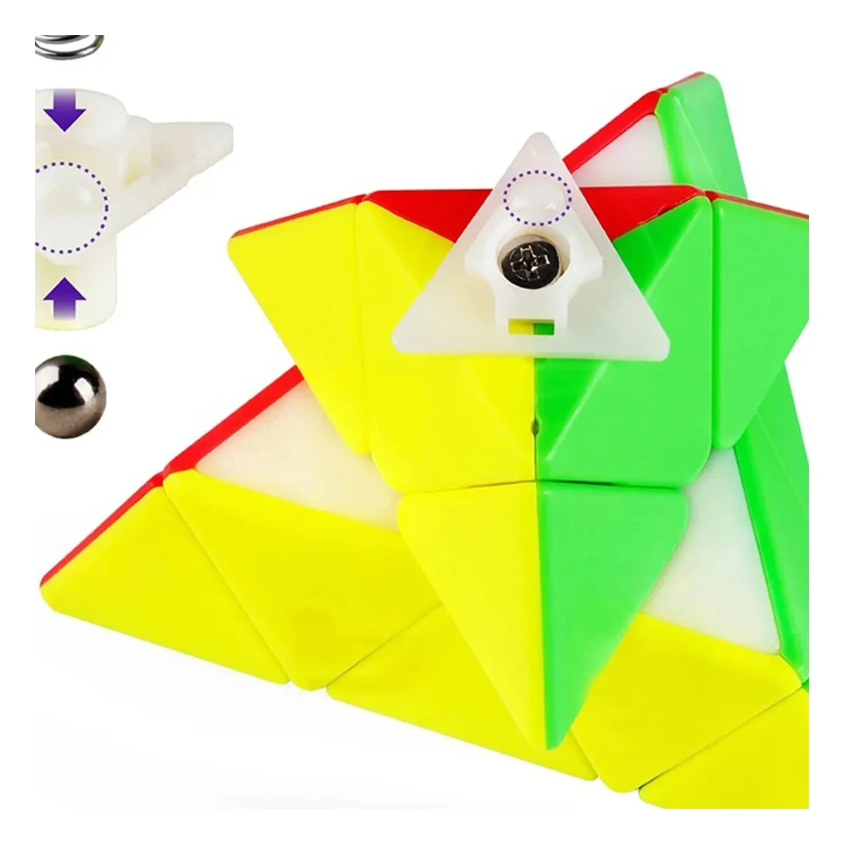 RYBIU IMPORT - Pack4 Piramide Armable Triangular para Niños de 3x3 Colorido