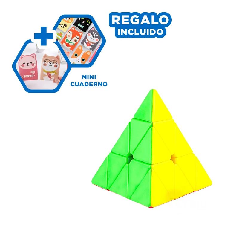 RYBIU IMPORT - Pack12 Piramide Divertida de 3x3 Colorido Y+Regalo Agendita