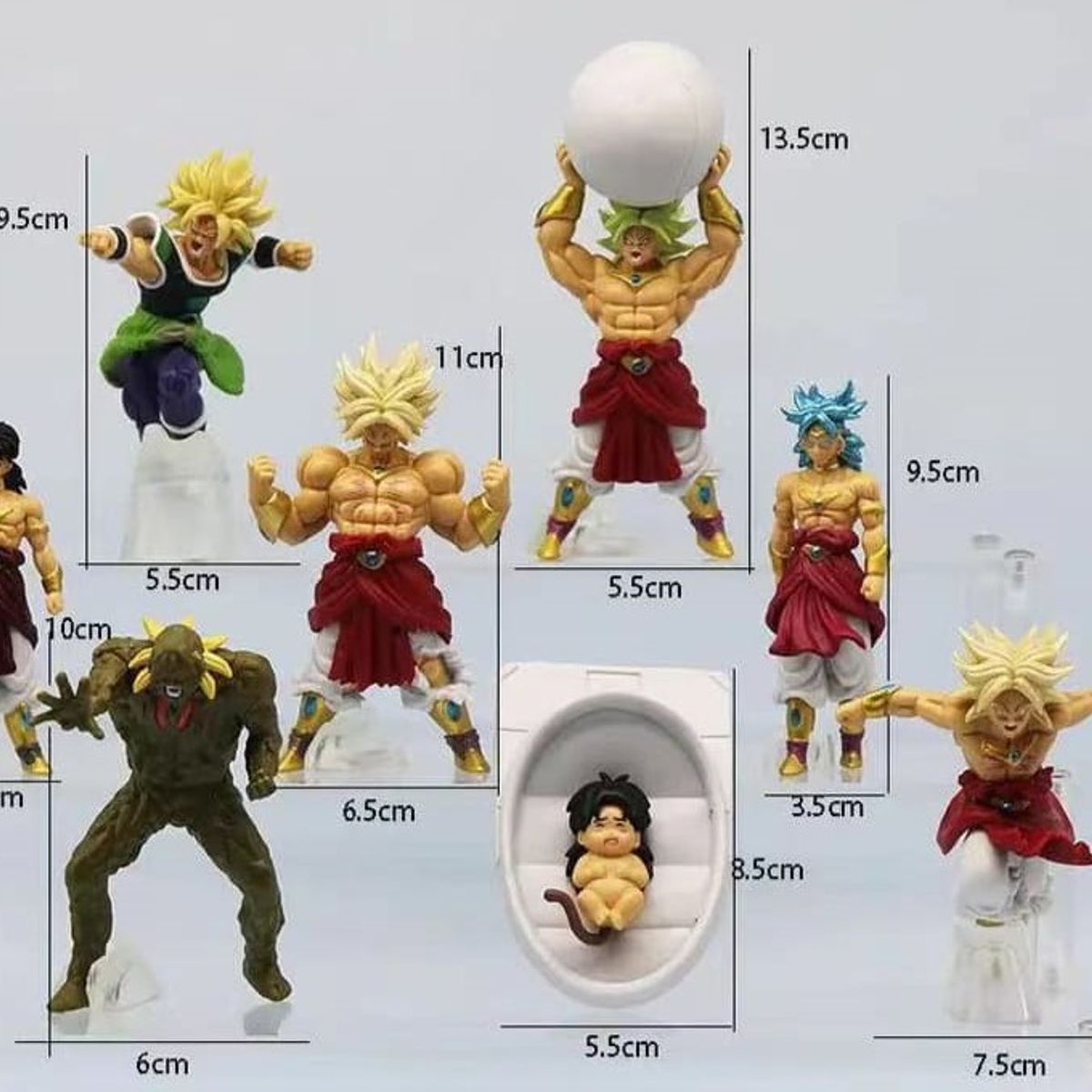 GENERICO - DRAGON BALL SET BROLY 8 UNID