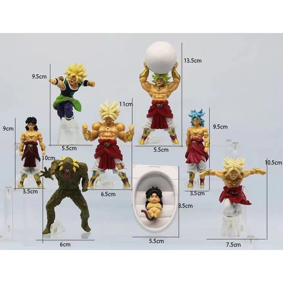 GENERICO - DRAGON BALL SET BROLY 8 UNID