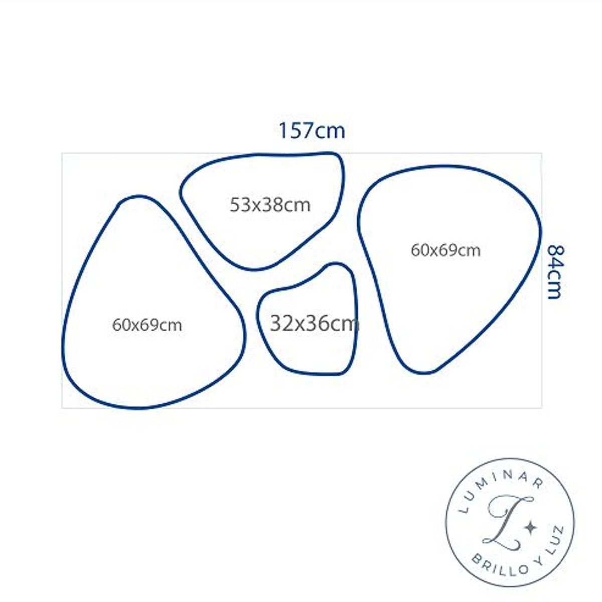 LUMINAR BRILLO & LUZ - Composición con espejos decorativos aesthetic  orgánicos