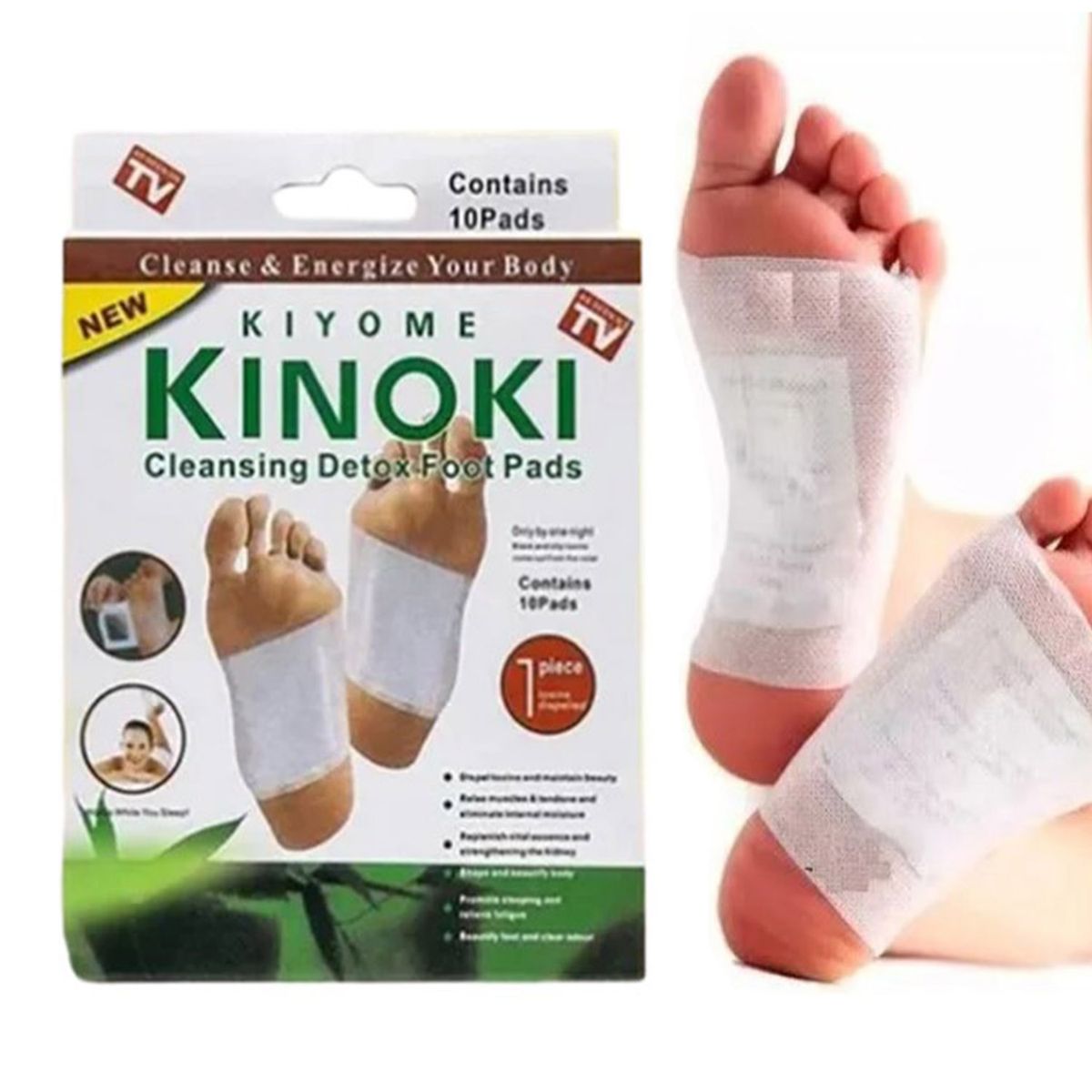 GENERICO - 10 parches kinoki Detox y relajación para pies