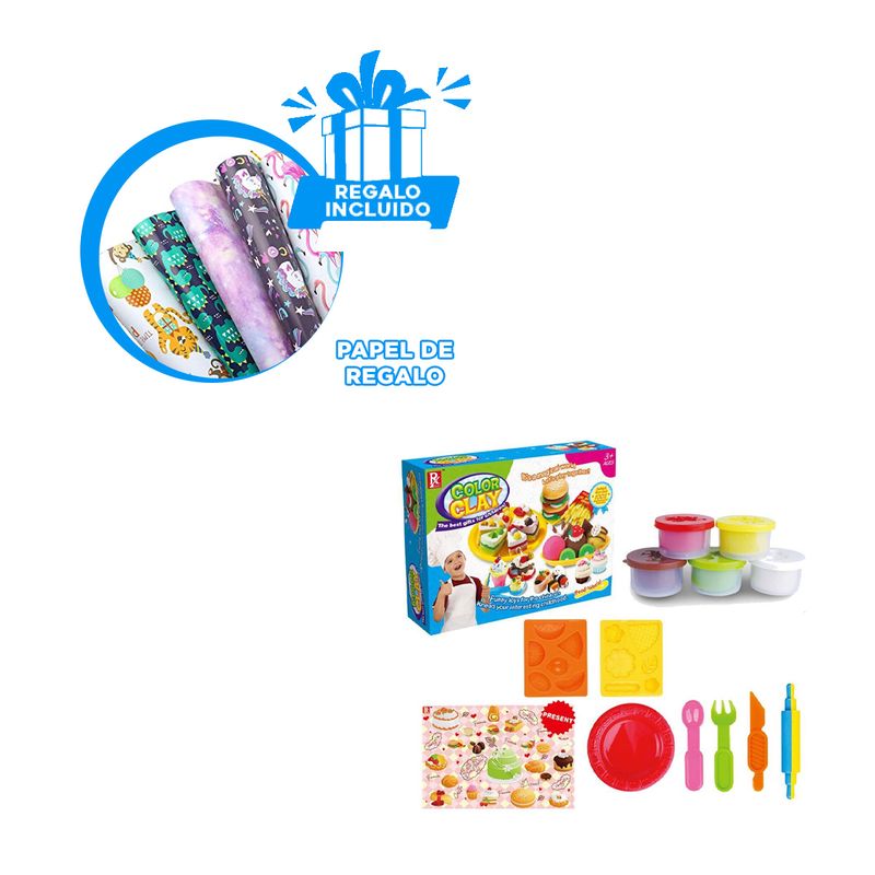 GENERICO - Mundo de Dulces y Masa Divertida Multicolo Y+Papel de Regalo