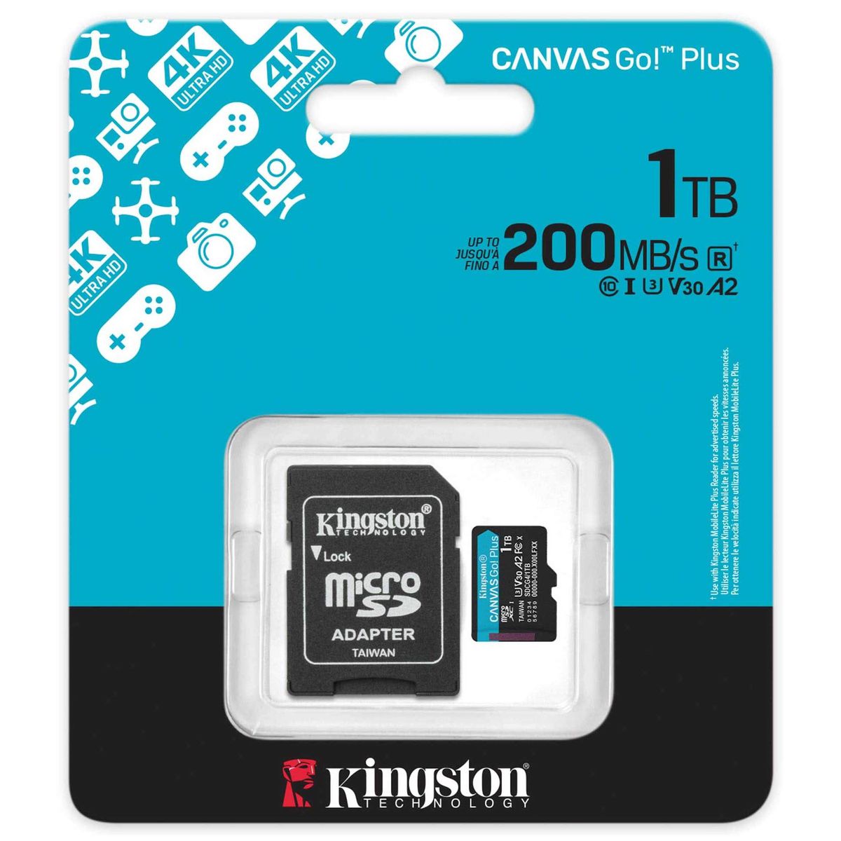 KINGSTON - Kingston 1TB Canvas Go Plus Gen 4 U3 MicroSDXC - SDCG4/1TB